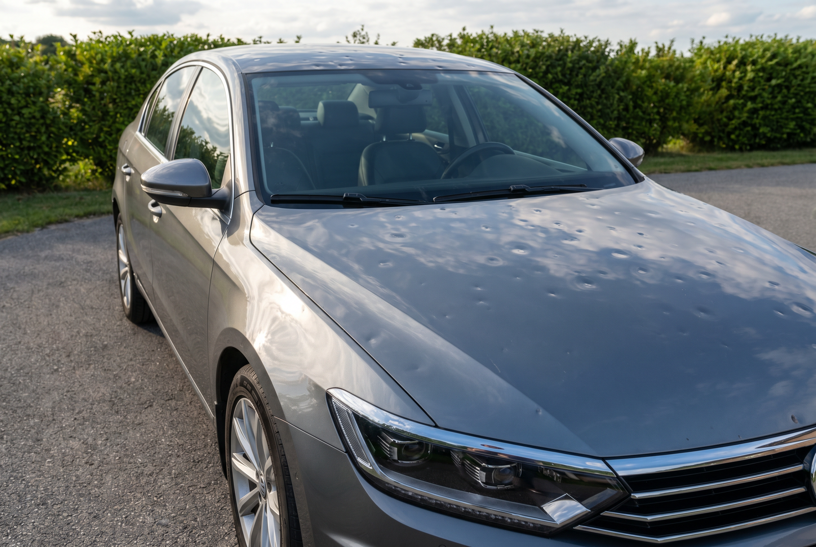 Before PDR hail damage repair